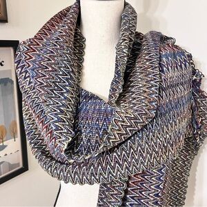 Missoni Multicolor Zigzag Foulard Scarf/Shawl